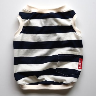 画像1: サマー太ボーダー（紺）